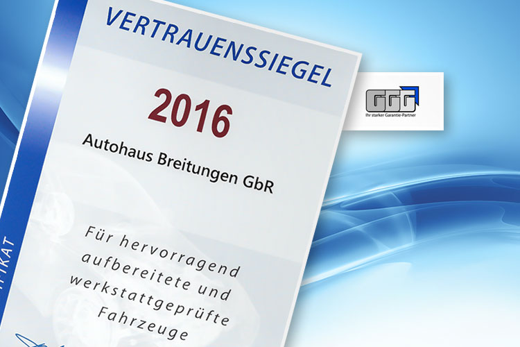 GGG Urkunde Vertrauenssiegel 2016